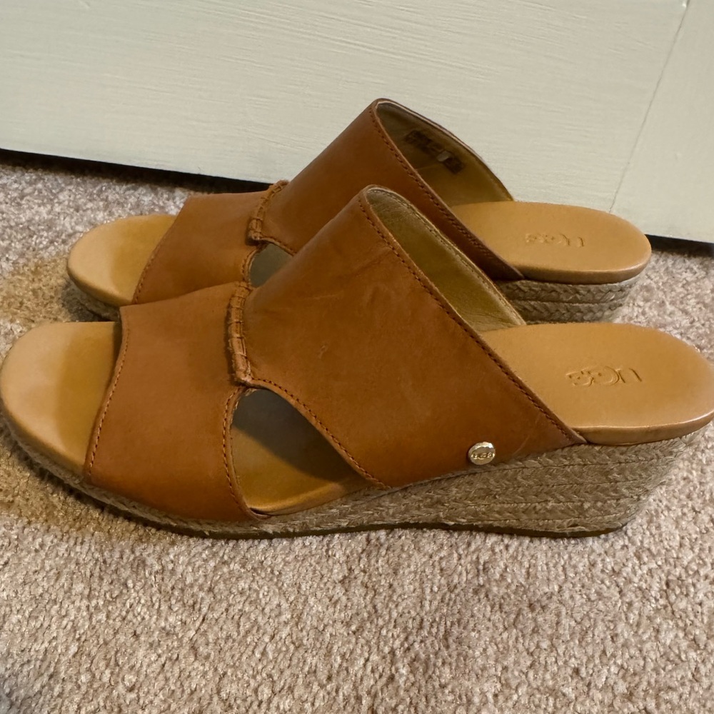 UGG Eirene Tan Wedge Sandals